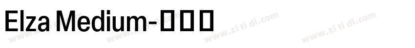Elza Medium字体转换